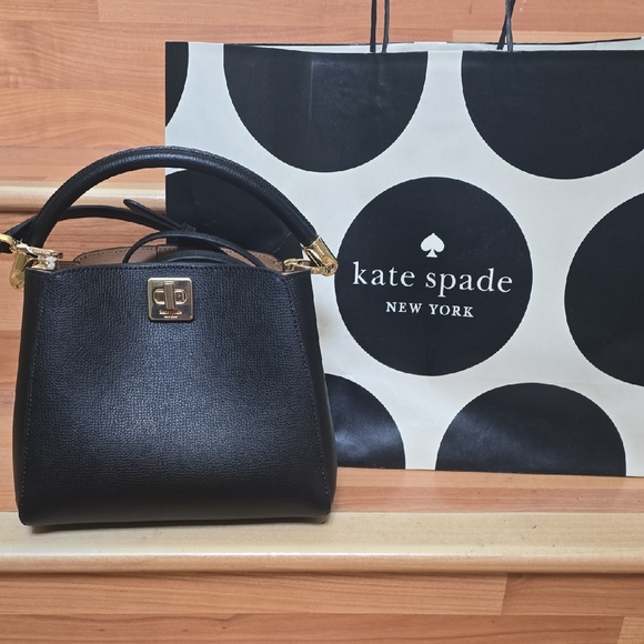 kate spade Handbags - Kate Spade Black Satchel with Gold Accents